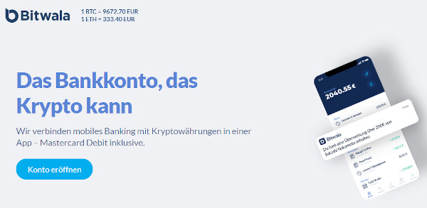 Bitwala: Bankkonto, das Krypto kann