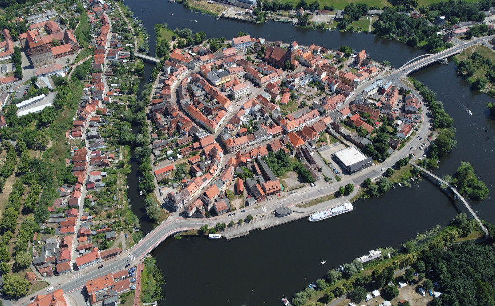 Havelberg aus der Luft
