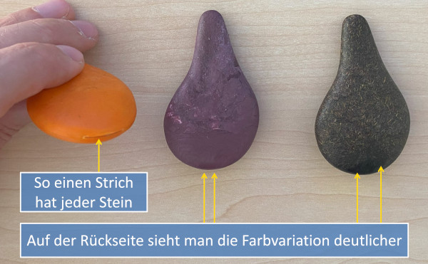 Stein der Harmonie mit Strich