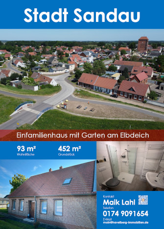 Sandau Einfamilienhaus hinterm Deich