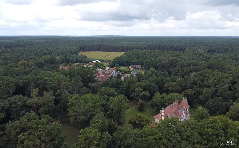 Village with castle