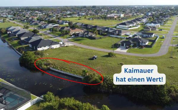 Grundstück mit Kaimauer in Cape Coral