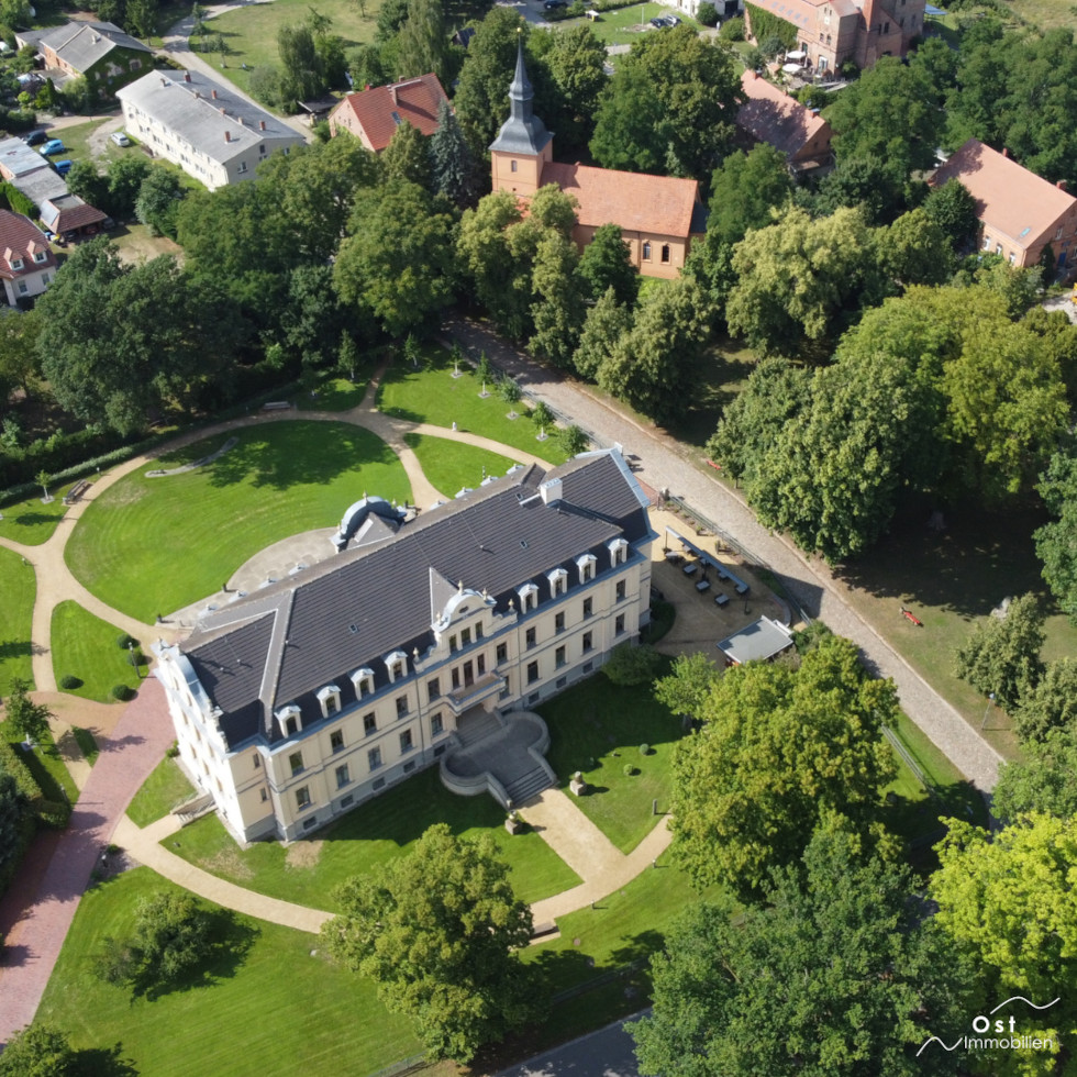 Ribbeck Castle captured from 100 meters by drone