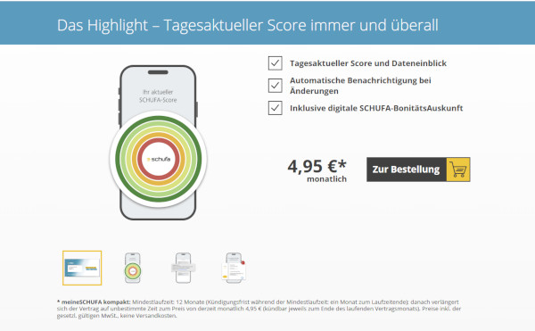 Schufa Score bestellen
