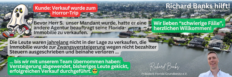 Verkauf Florida mit Horror