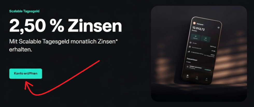 Tagesgeldkonto von Scalable