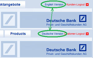 Language change at Deutsche Bank