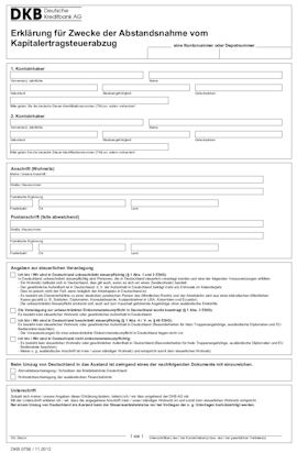 DKB tax form