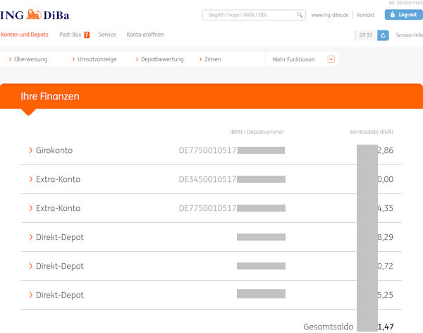 ING-DiBa Konto