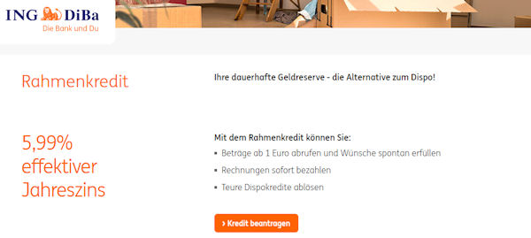 ING-DiBa Rahmenkredit – Erfahrungen