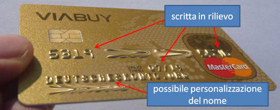 Viabuy Kreditkarte mit individuellem Namen