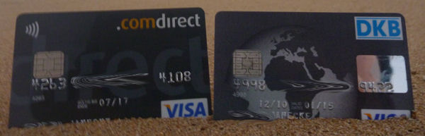 credit cards on the beach