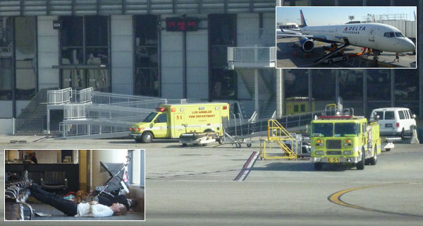 Feuerwehr auf dem Flughafen Los Angeles