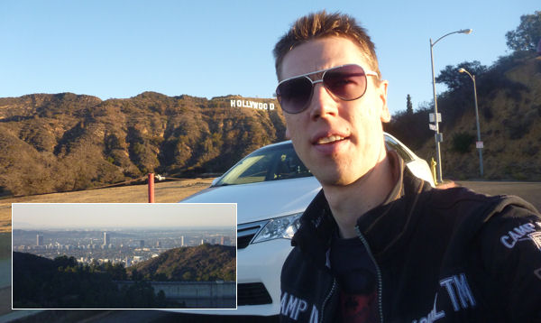 Hollywood Sign und Gregor