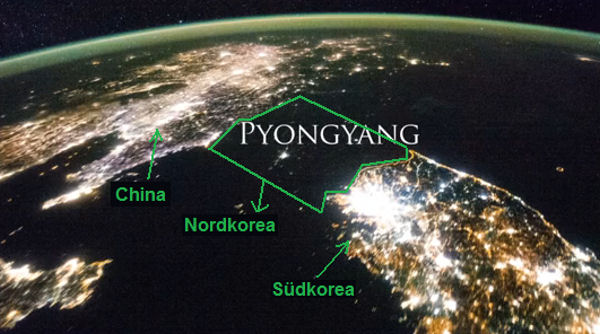 Nordkorea im Dunkeln