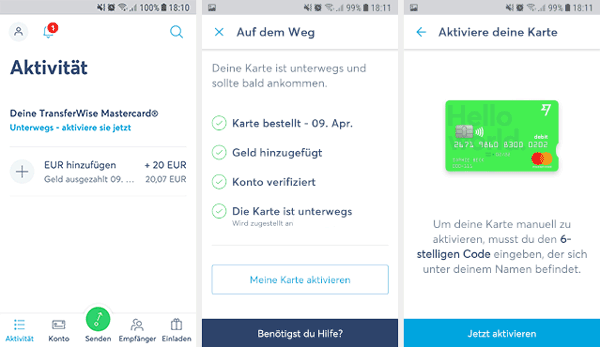 Transferwise Borderless Account beantragen 15