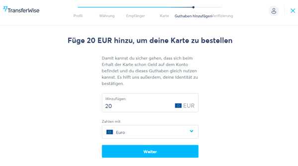 Transferwise Borderless Account beantragen 9