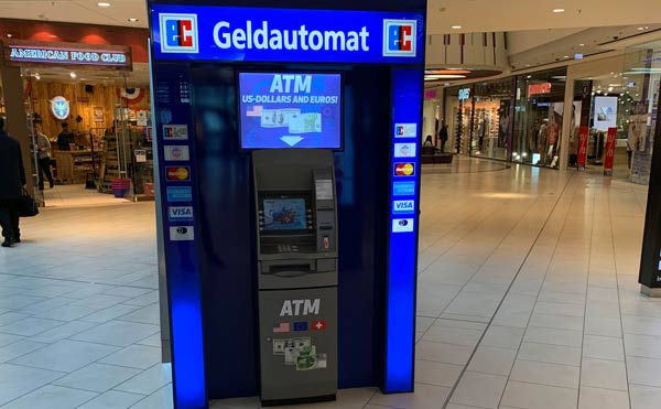 Dollar Automat Frankfurt Skyline