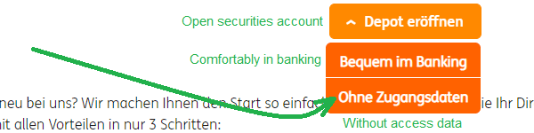 ING ING opening securities account without access data