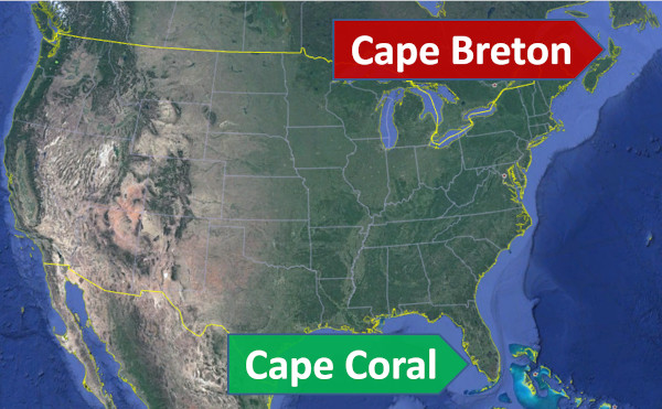 Cape Coral statt Cape Breton